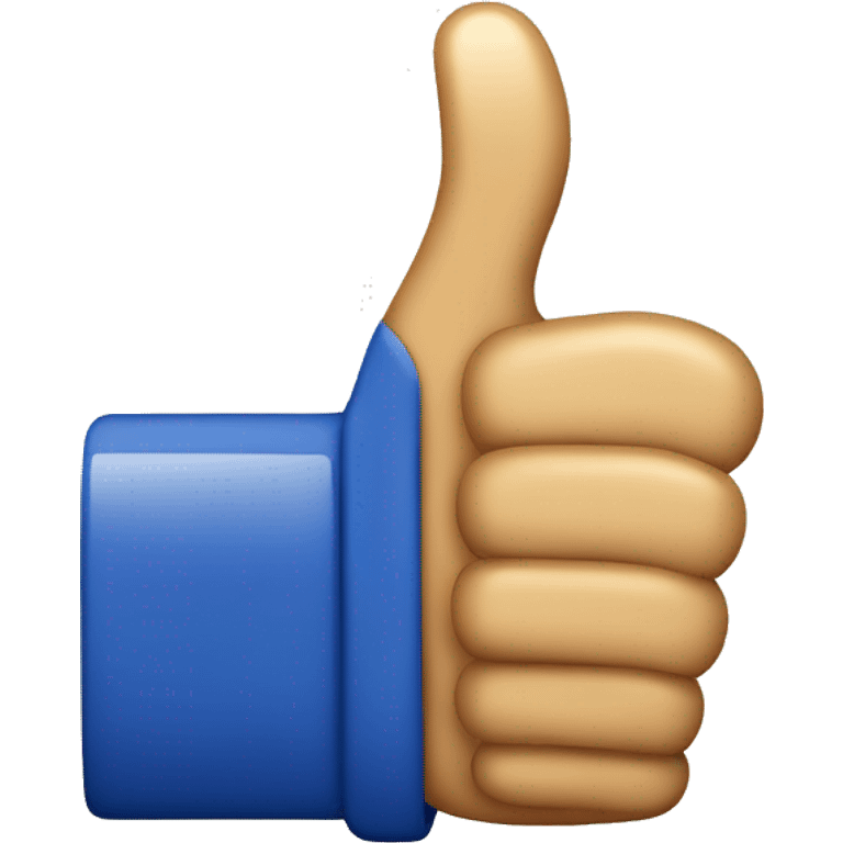 create a thumb up emoji like 👍 with blue color like old facebook like button emoji