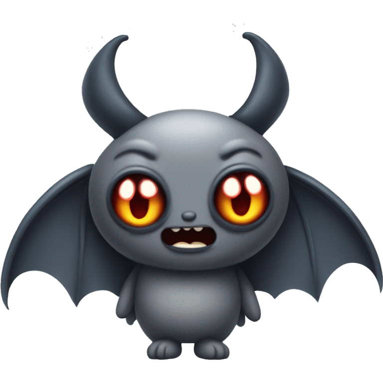 Cute mothman cryptid winking emoji