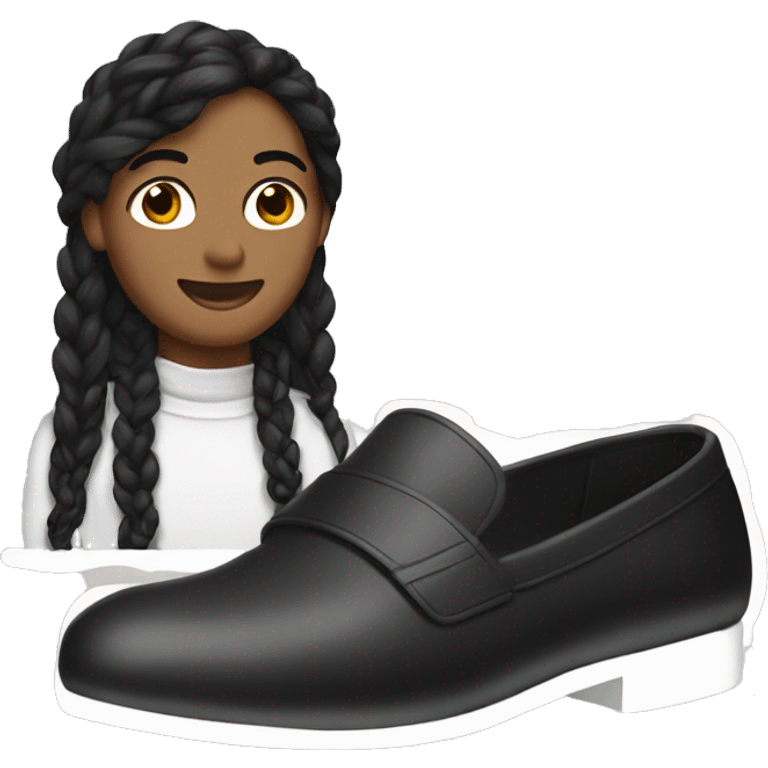 black loafers and white leg warmers emoji