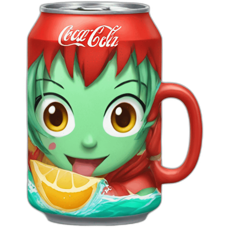 One piece Nami drink coca cola emoji