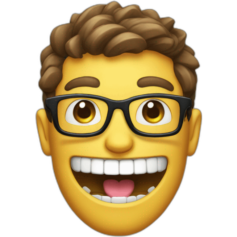 gamer nerd with glasses and two huge buck teeth emoji