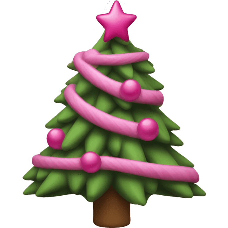 christmas tree with pink accents  emoji