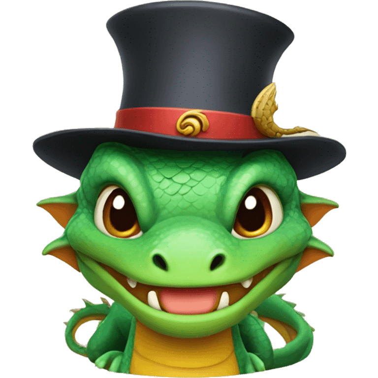 Dragon with a hat emoji