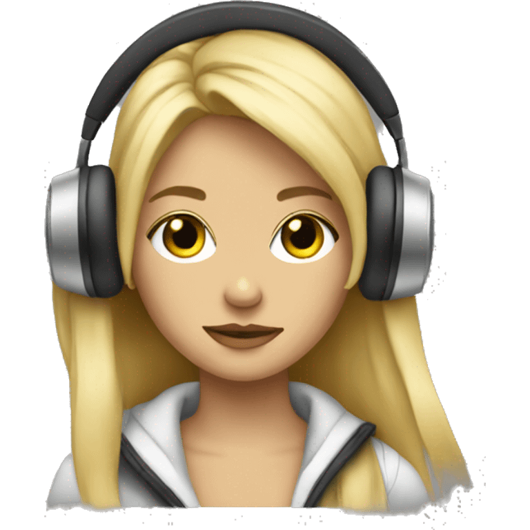 blondie in headphones  emoji