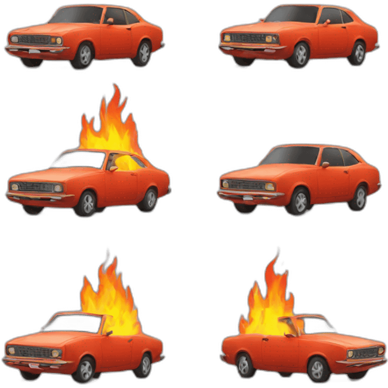 car+fire emoji