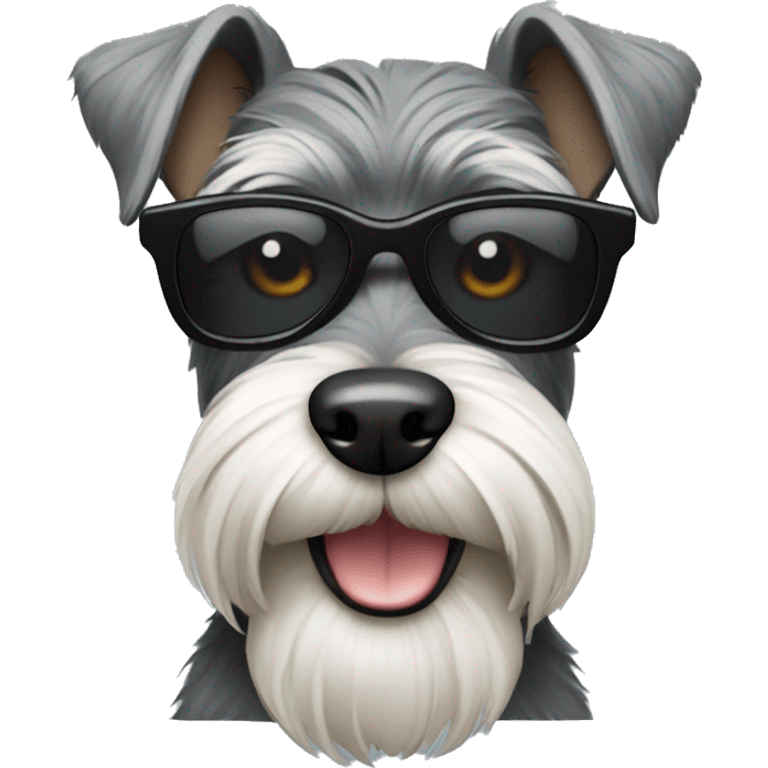 Schnauzer with sunglasses emoji