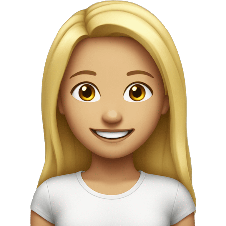 realistic smile of a girl emoji