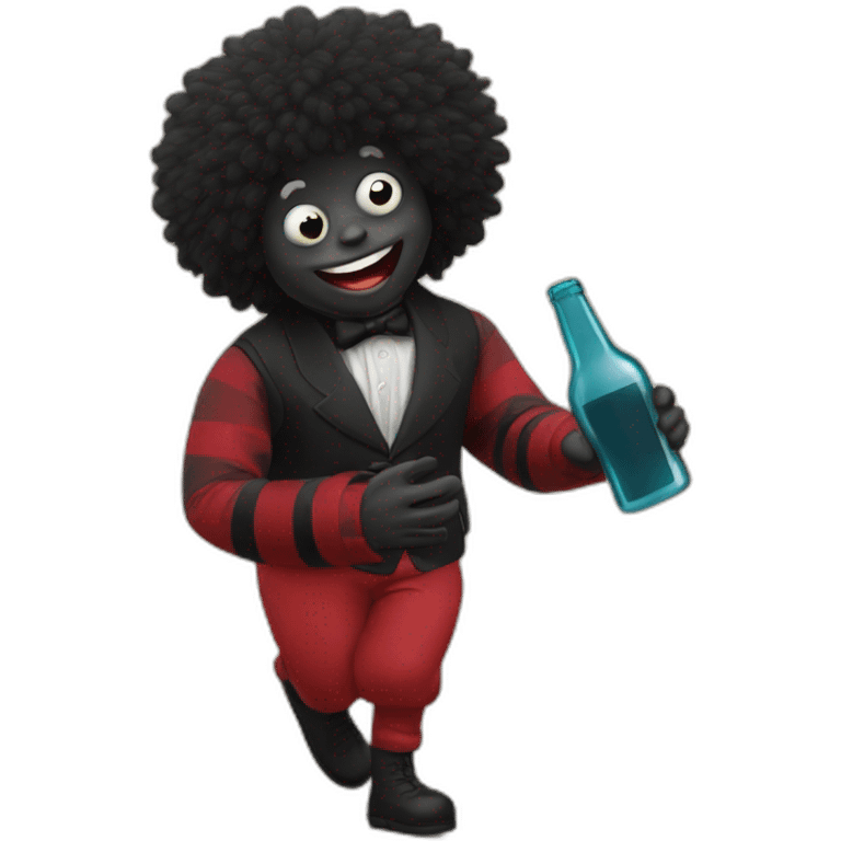 Golliwog drunk emoji