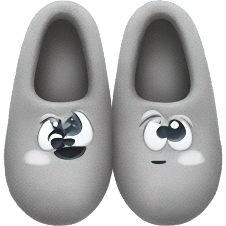 cute gray slippers emoji