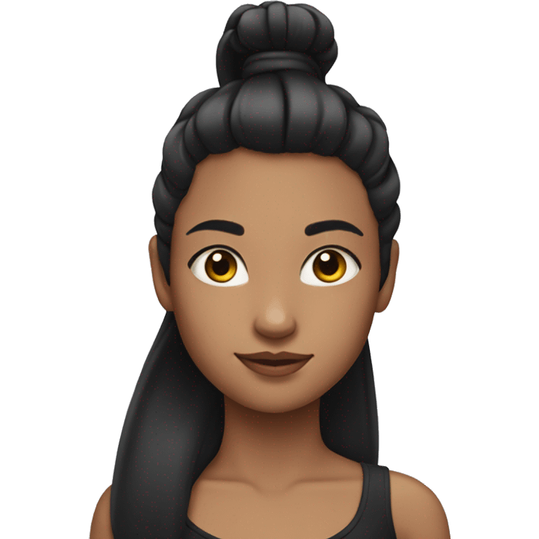 Girl with black high ponytail  emoji