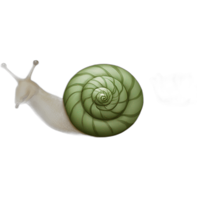 Escargot avec une tête de shtroumpt qui porte un escargo emoji