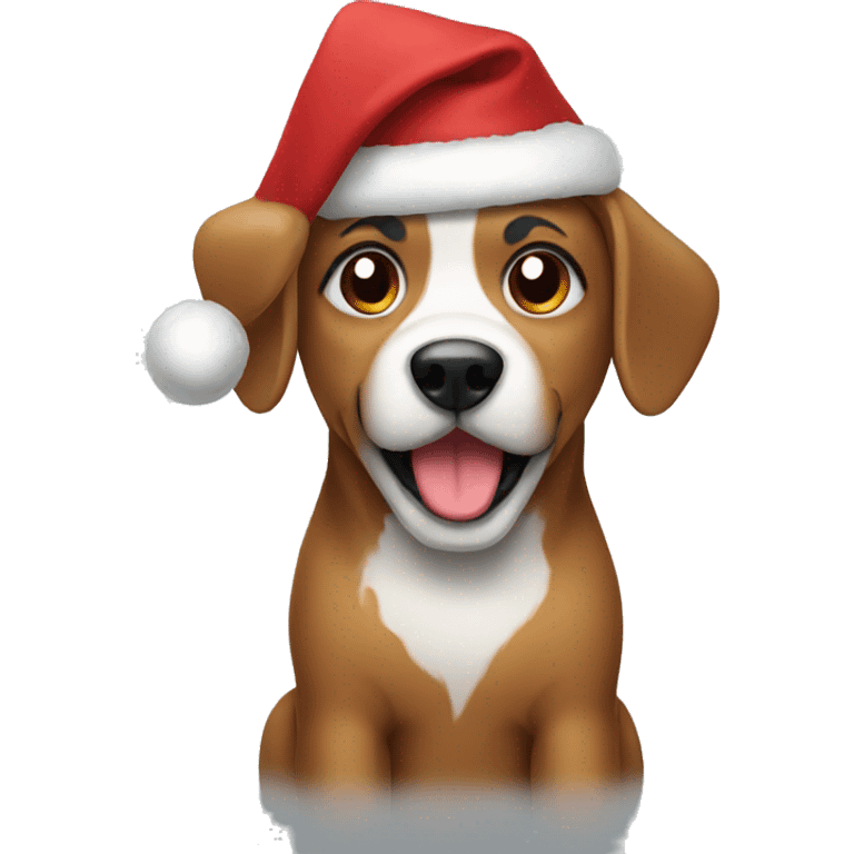 Christmas dog emoji