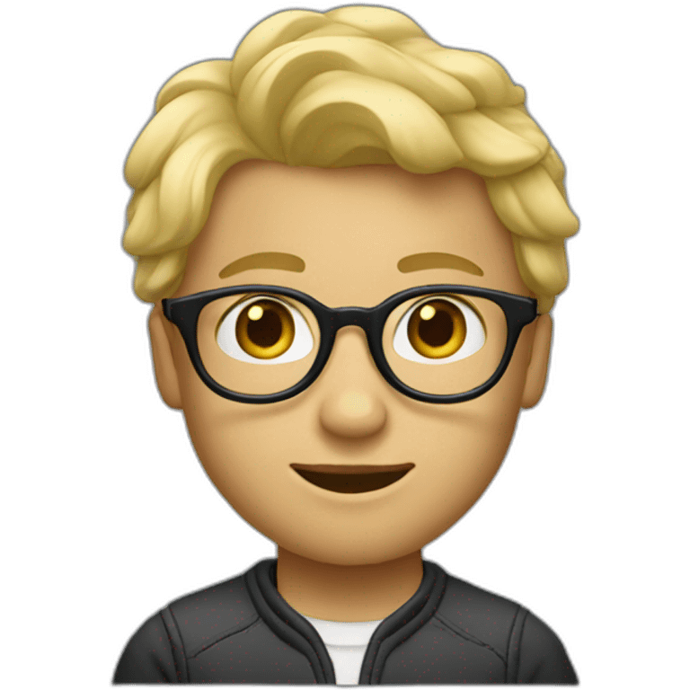 boy ondule  blonde glases emoji