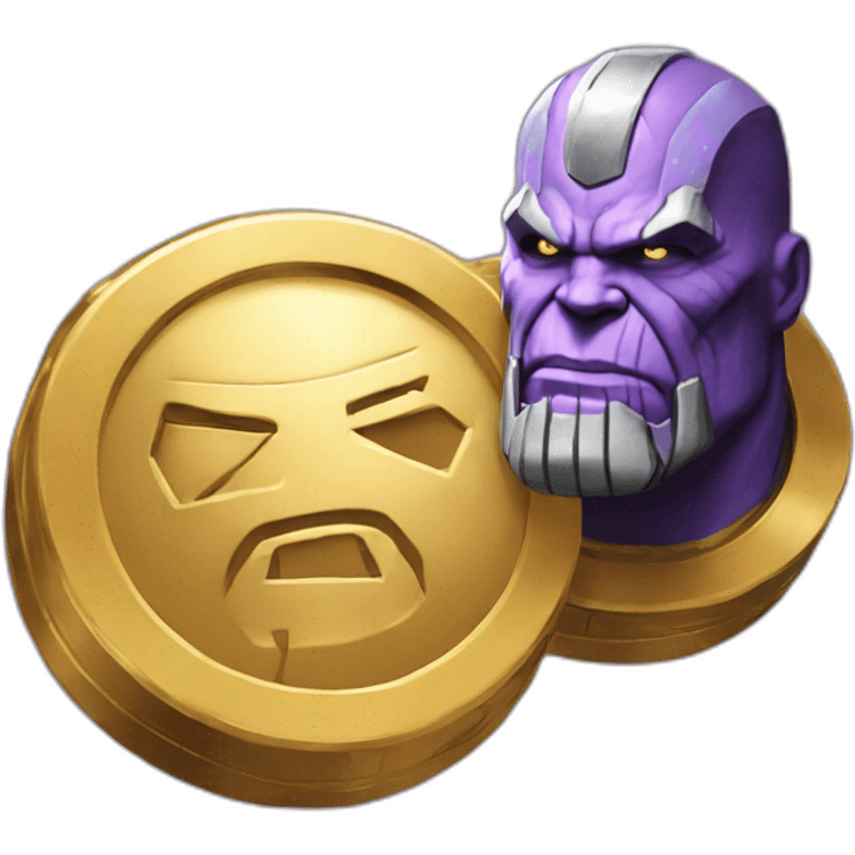 Thanos with ether coin emoji