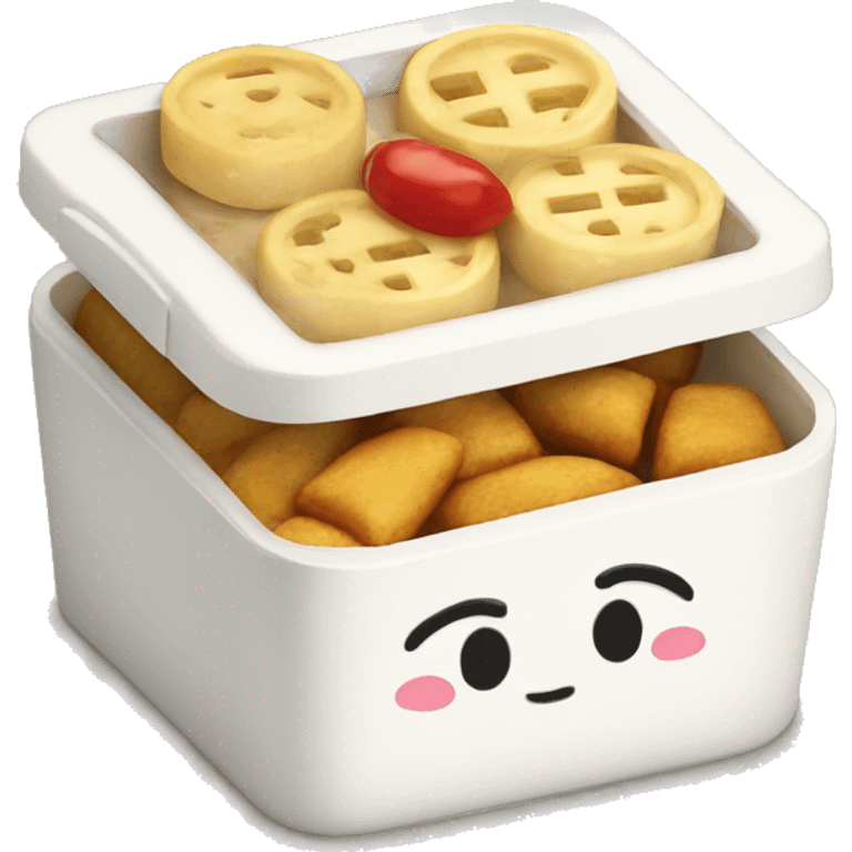  Whitebento box with snack  emoji