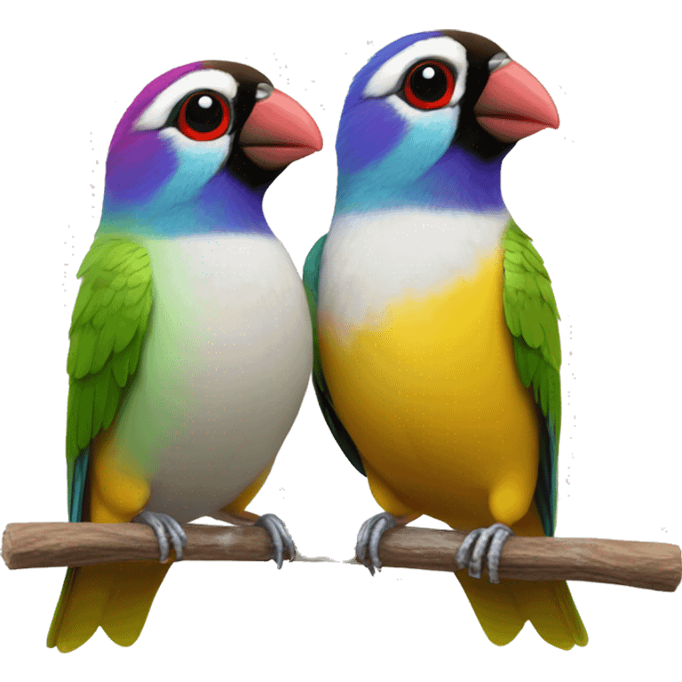 Two gouldian finches  emoji