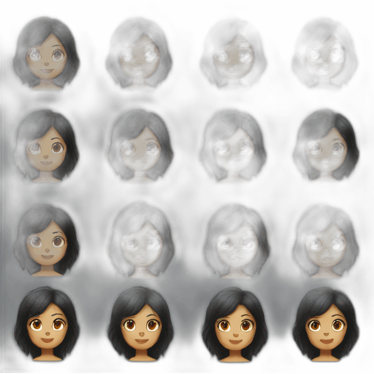 10 old girl with black hair emoji