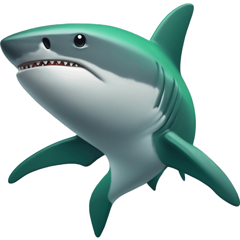 shark with lucky green emoji