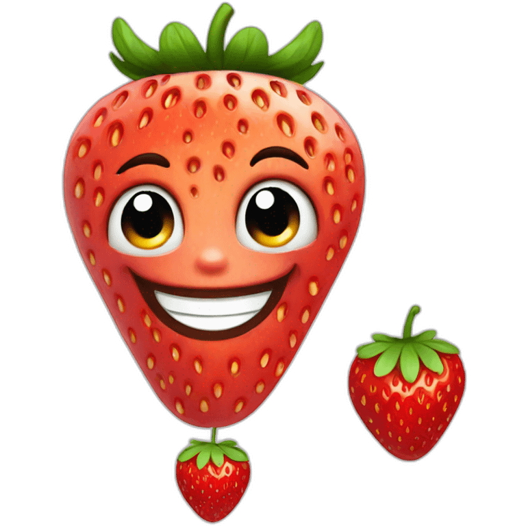 happy strawberry emoji