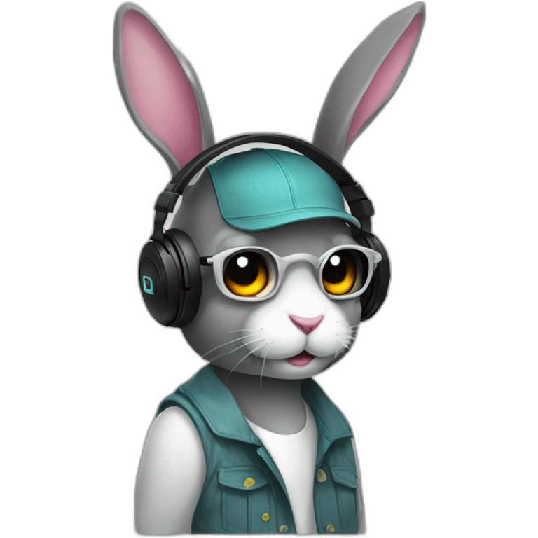 Dj rabbit emoji