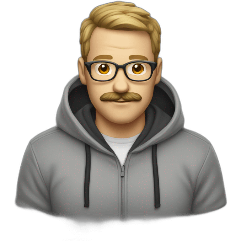 it nerd hoodie receding hairline and mustache emoji