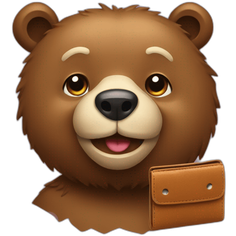 Bear with wallet emoji