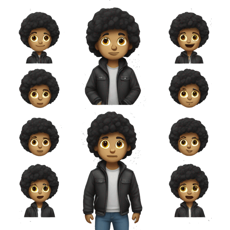 black haired boy in jacket emoji