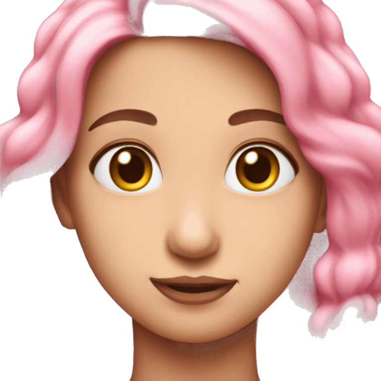 Pink flirtation emoji face emoji