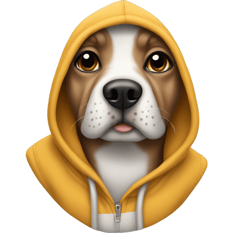 A dog with a hoodie emoji