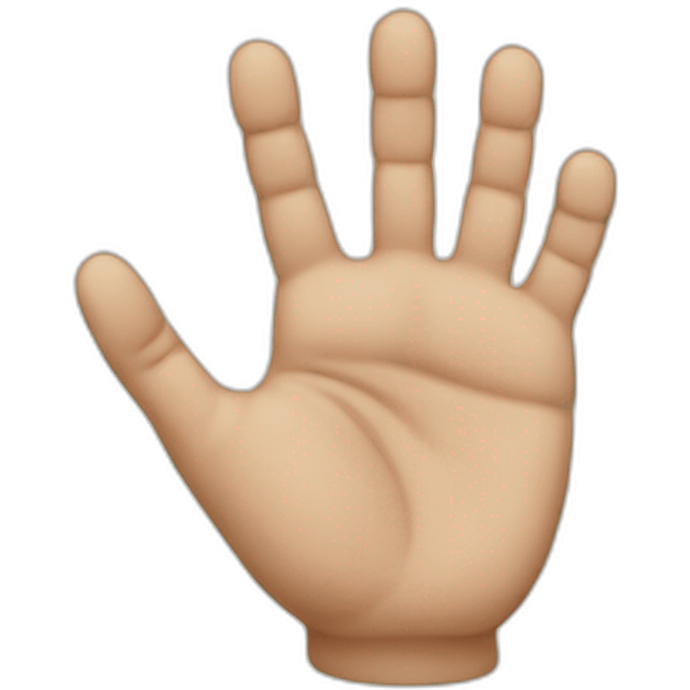 Hand with 8 fingers emoji