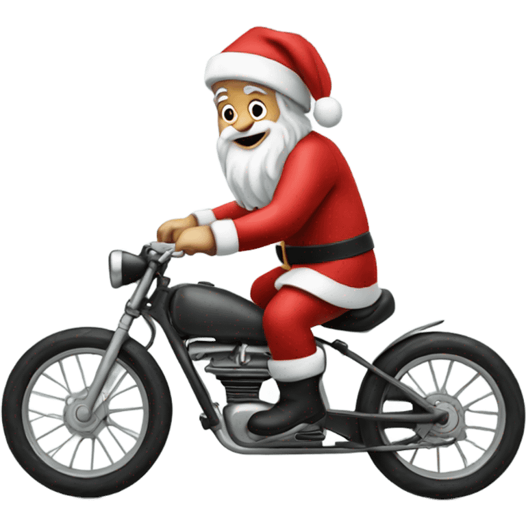 Santa on bike emoji