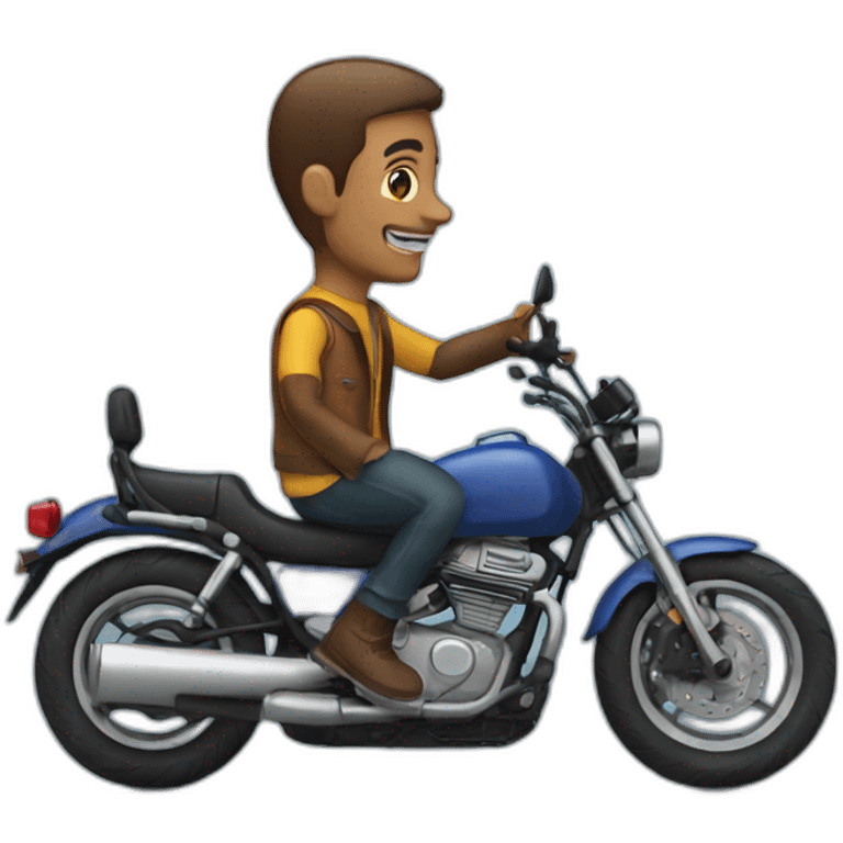 Chat en moto emoji