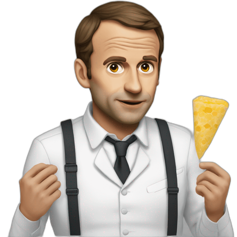 Macron mange emoji