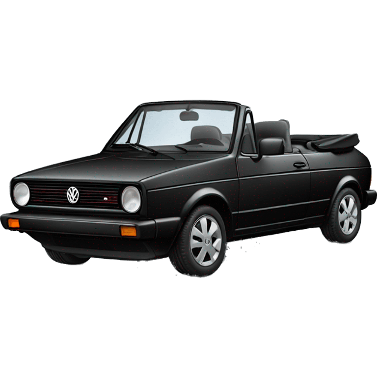 Black VW 1 Golf Cabriolet  emoji