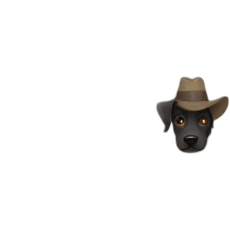 indiana jones black dog emoji