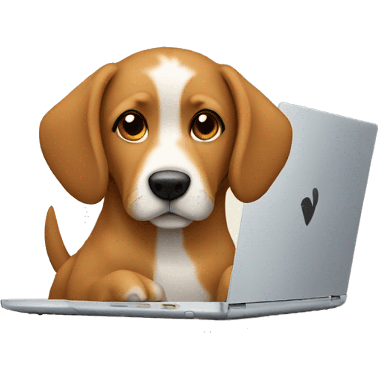 Dog in the laptop emoji