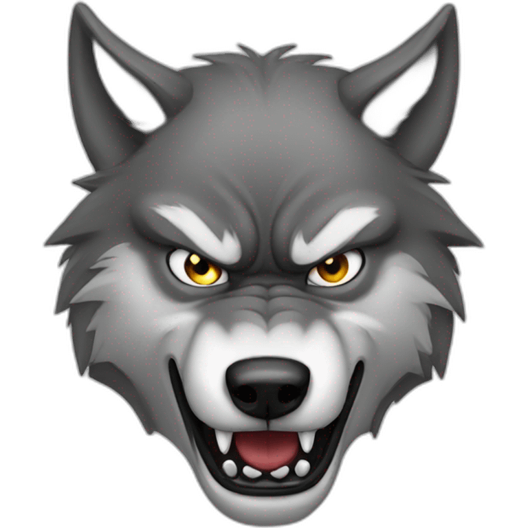 Angry wolf  emoji