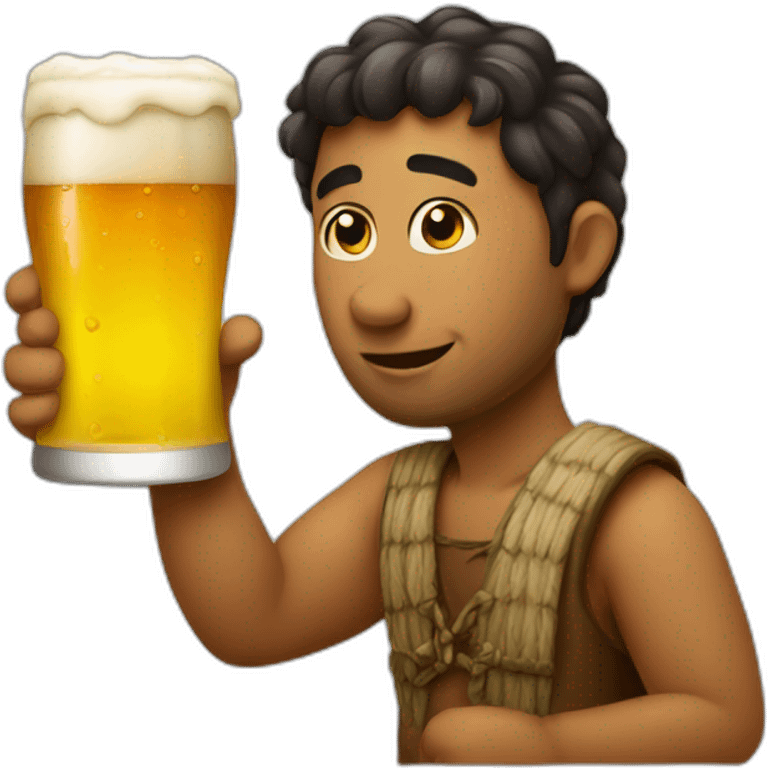 moaï-drinking-beer emoji