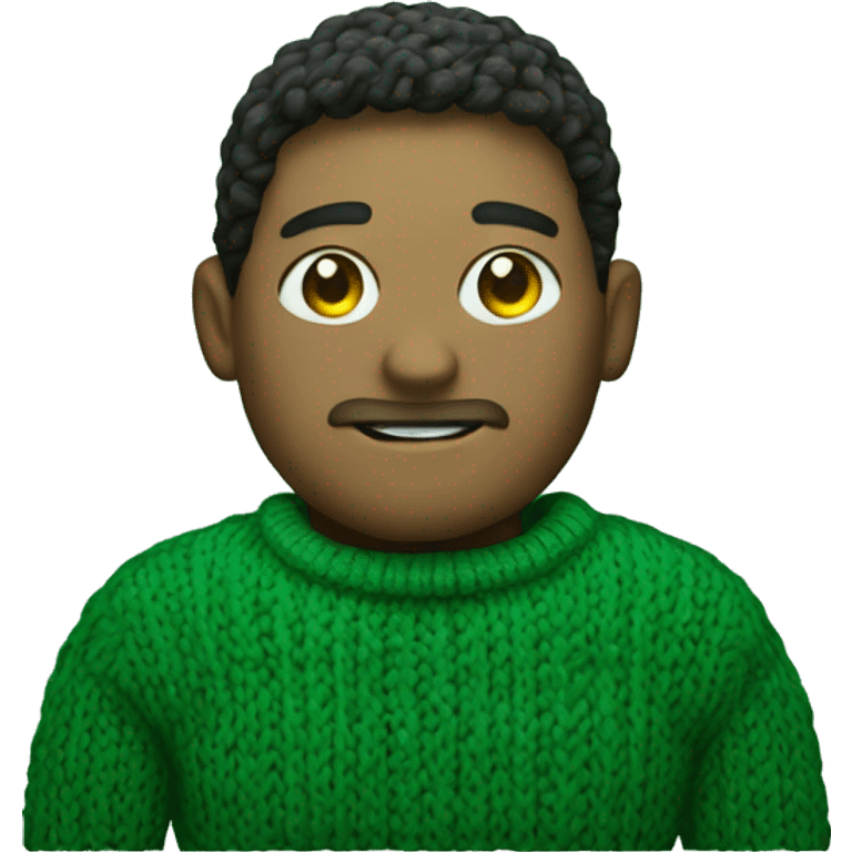 Green knitted sweater emoji