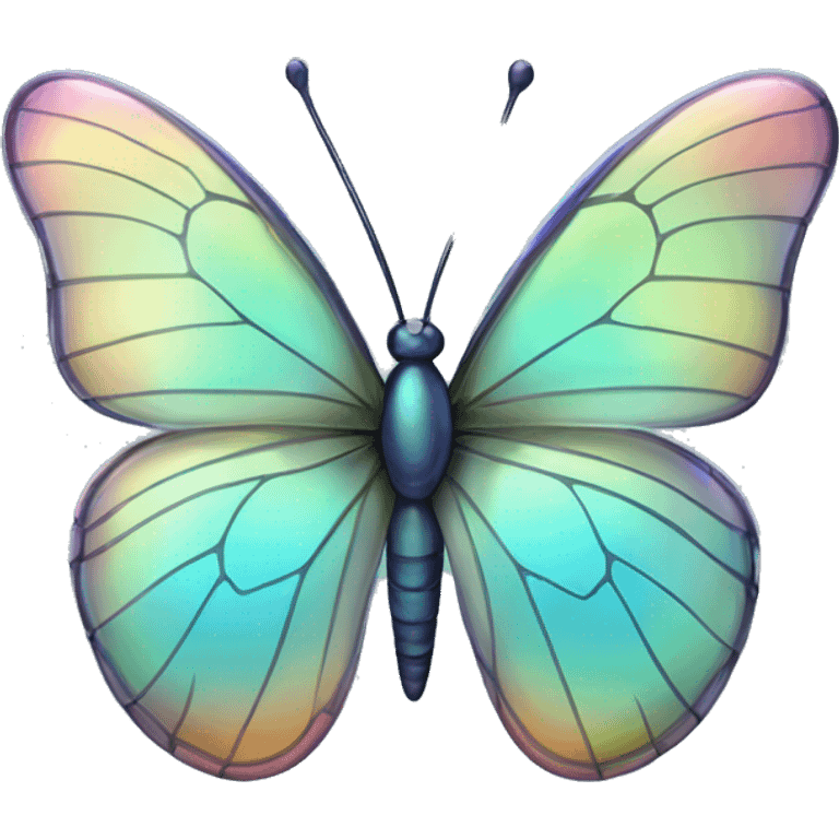 Iridescent glass butterfly emoji