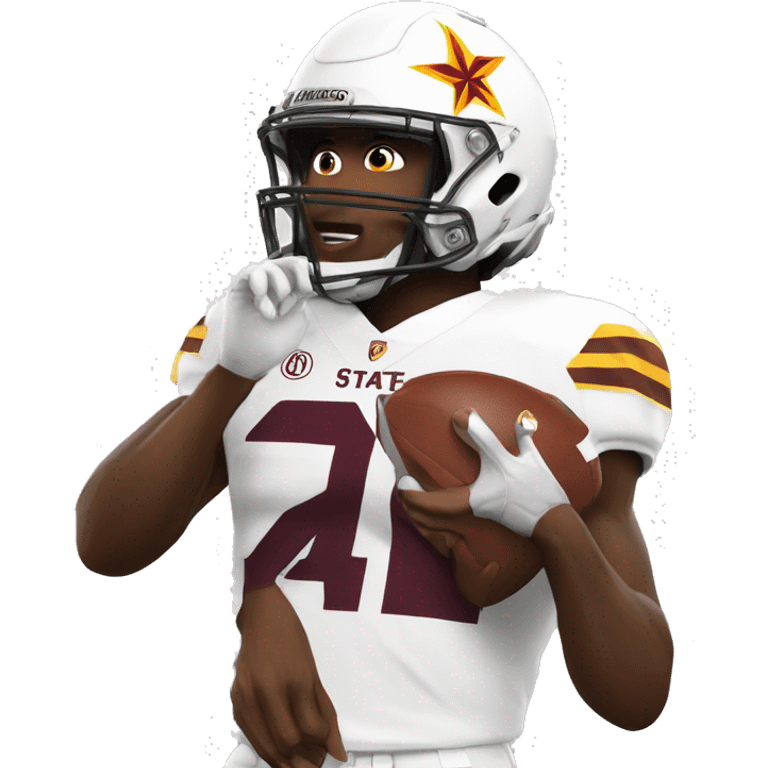 Arizona state university football white player number 4 emoji