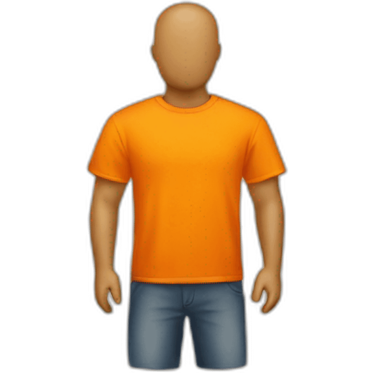 Orange tee shirt emoji