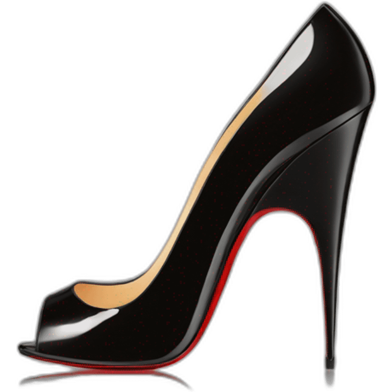 WEDGE heel LOUBOUTIN black PATENT emoji