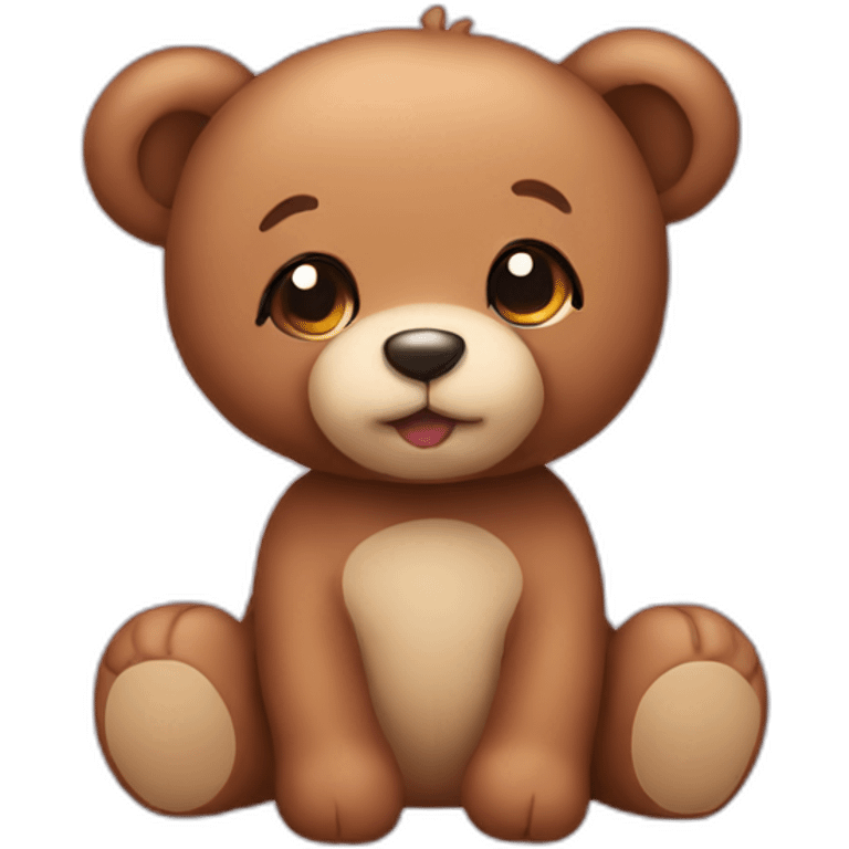 Cute teddy emoji