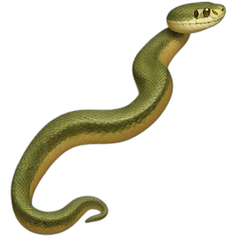 a small snake stretched out downwards emoji