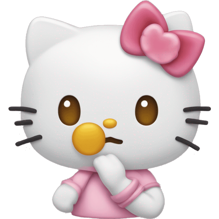 Hello kitty tirando beso  emoji