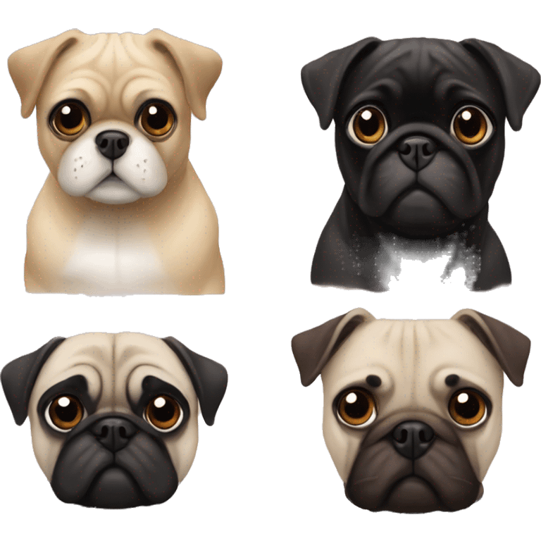 Pug and westy emoji