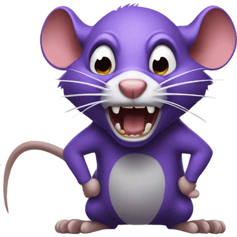 Purple angry rat  emoji