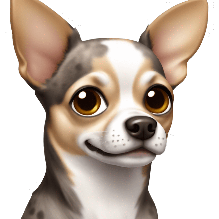 chihuahua with brown grey colors and some dark Spots emoji