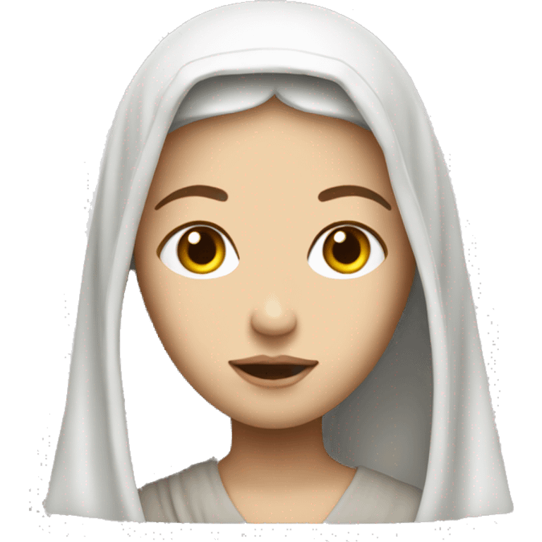 The Virgin Mary realistic face emoji